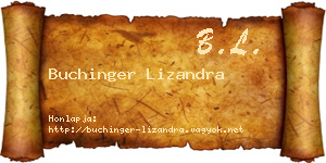 Buchinger Lizandra névjegykártya